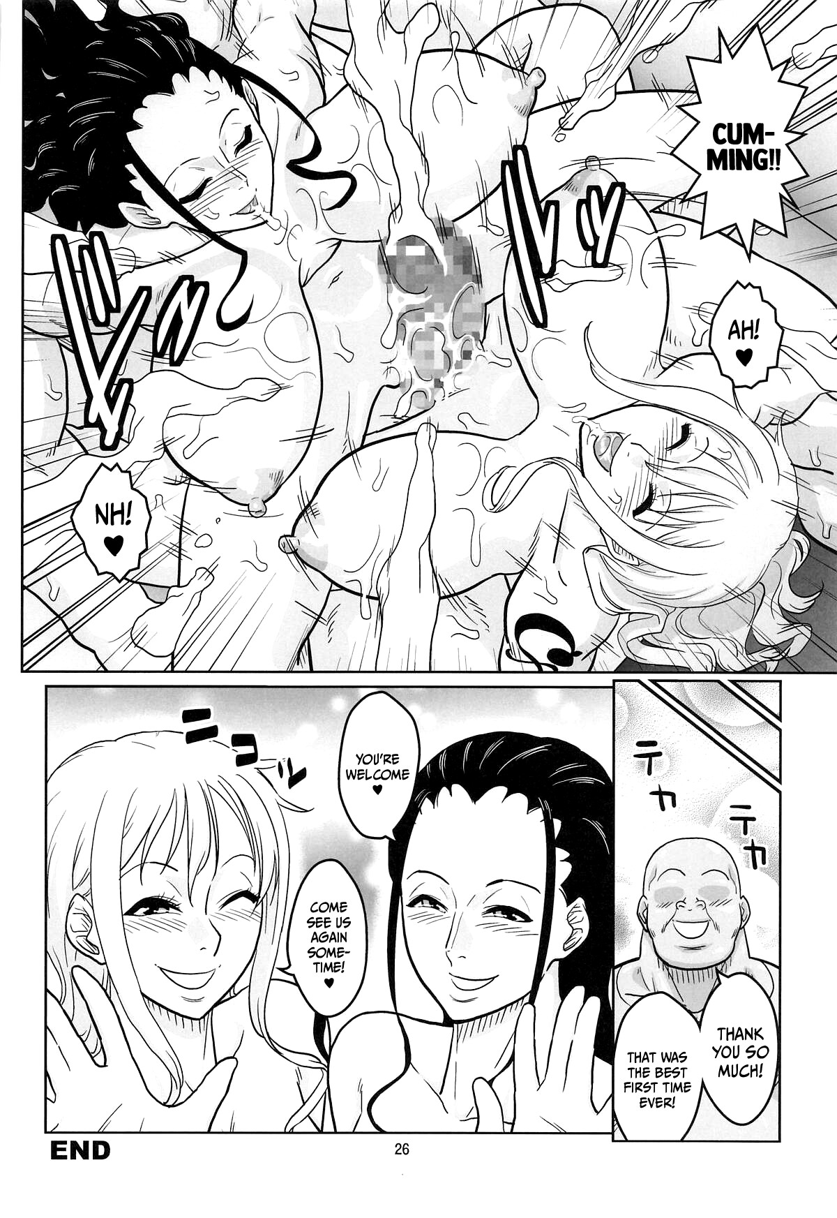 Hentai Manga Comic-Nami And Robin Taking A Huge Dick's Virginity 2-Read-27